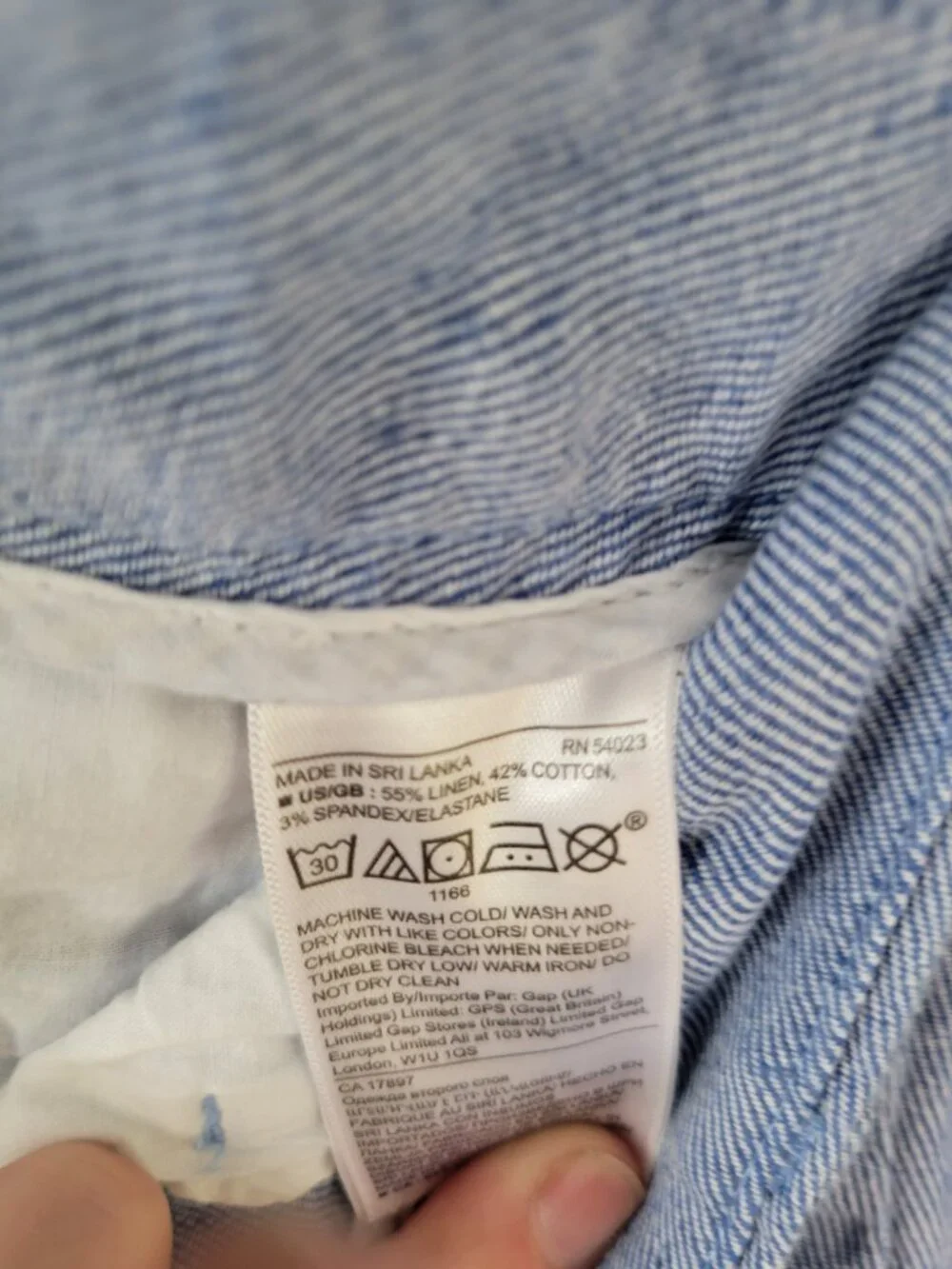 Banana Republic Linen Cotton Wide Leg Chic Cropped Culotte Pant Light Blue Sz 14